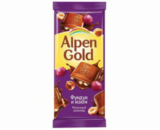 Шоколад «Alpen Gold» фундук/изюм, 90г