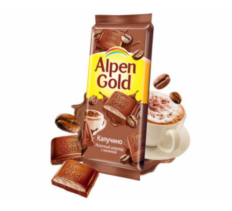 Шоколад «Alpen Gold» капучино, 90г