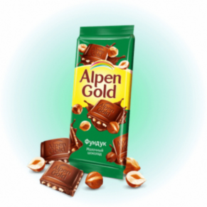 Шоколад «Alpen Gold», молочный, с фундуком, 85г