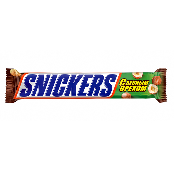 Батончик шоколадный «Snickers» лесной орех, 81г