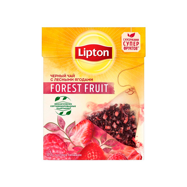 Чай черный «Lipton» с лесными ягодами, 20 пир.