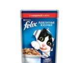 Корм для кошек Felix с говядиной в желе, 85г