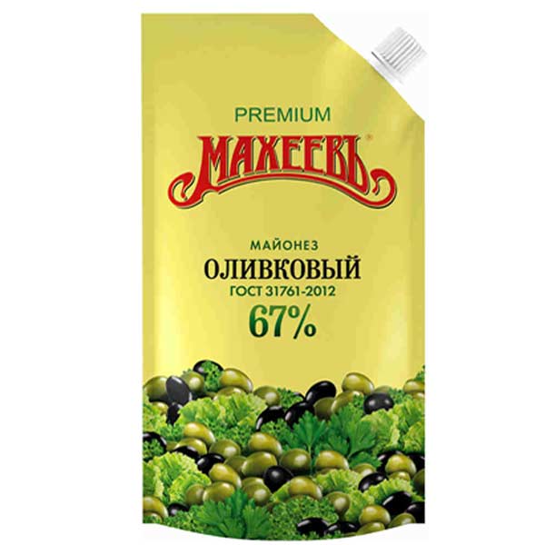 Майонез «Махеевъ» оливковый, 50%, 800г