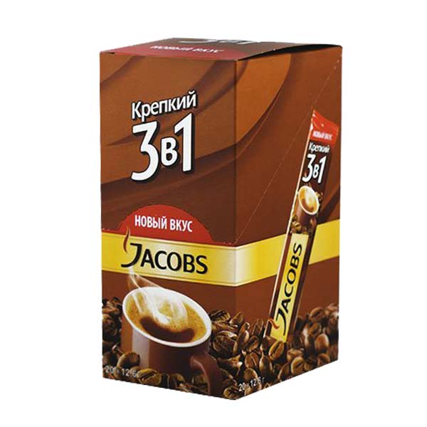 Напиток кофейный «Jacobs», 3 в 1 Крепкий, 24пак.