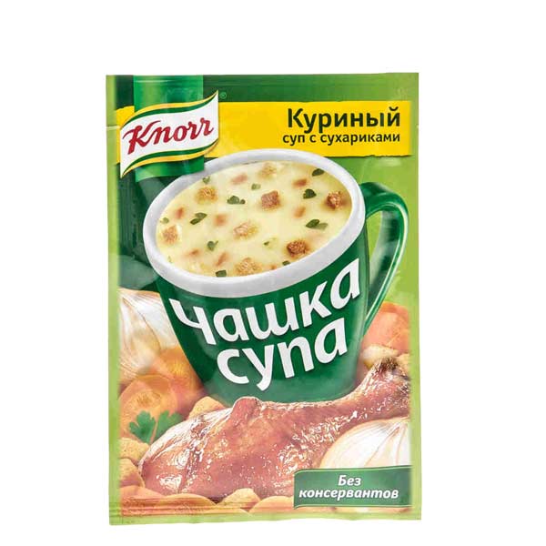 Суп куриный «Knorr» Чашка супа с сухариками, 16г