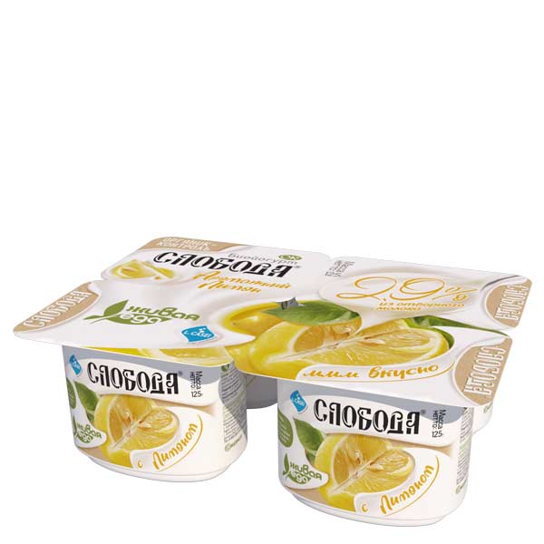 Йогурт «Слобода» с лимоном, 5.9%, 125г